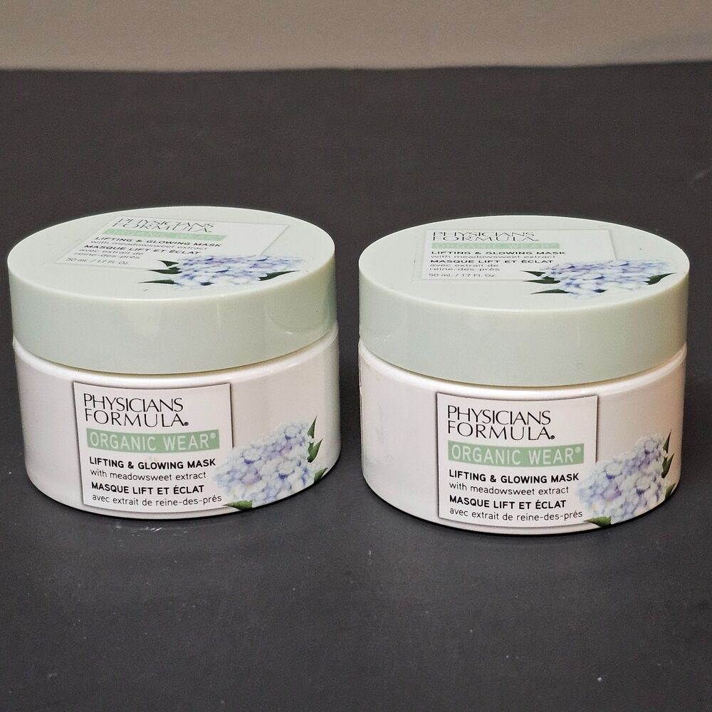 Physicians Formula Organic Wear Lifting Glowing Beauty Mask New Lot of 2 1.7oz